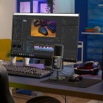 CMTECK επιτραπέζιο μικρόφωνο XM600, omnidirectional/καρδιοειδές, USB, RGB LED, μαύρο Μικρόφωνα