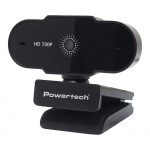 POWERTECH web camera PT-1426, 0.9MP, 720p HD, fixed εστίαση, 1.5m, μαύρη Web Κάμερες