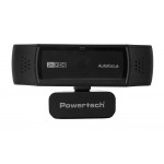 POWERTECH web camera PT-1428, 5MP, 2K QHD, αυτόματη εστίαση, 1.5m, μαύρη Web Κάμερες
