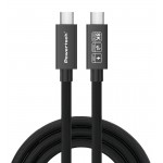 POWERTECH καλώδιο USB-C PTR-0165, USB4, 240W, 40Gbps, 8K/60Hz, 1m, μαύρο USB-C (Type-C)