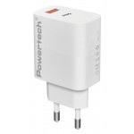 POWERTECH φορτιστής τοίχου PT-1433, USB/USB-C, 30W, GaN, λευκός Φορτιστές Κινητών