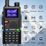 BAOFENG ασύρματος πομποδέκτης UV-5RH, VHF/UHF, 10W, μαύρος Ενδοεπικοινωνία
