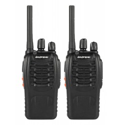 BAOFENG σετ ασύρματοι πομποδέκτες BF-88E, PMR, 0.5W, μαύρο, 2τμχ Ενδοεπικοινωνία
