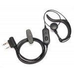 BAOFENG ακουστικό για πομποδέκτη BFG-EARPHONE, 2 pin, push to talk, 1.1m, μαύρο Ενδοεπικοινωνία