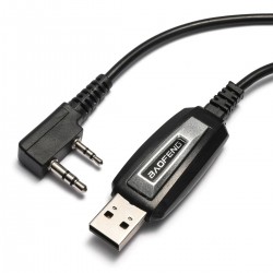 BAOFENG καλώδιο USB σε 2 pin BFG-CBL για προγραμματισμό πομποδεκτών, 1m, μαύρο Ενδοεπικοινωνία