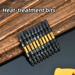 DELI σετ μύτες κατσαβιδιού DL252202D για δραπανοκατσάβιδο, διπλή κεφαλή, σταυρωτές/ίσιες, SL6/PH2x65mm, 10τμχ Κατσαβίδια