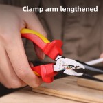 DELI μυτοτσίμπιδο ίσιο ηλεκτρολόγου DL512106 με αντιολισθητικές λαβές, VDE 1000V, 160mm Πένσες