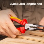 DELI μυτοτσίμπιδο ίσιο ηλεκτρολόγου DL512108 με αντιολισθητικές λαβές, VDE 1000V, 200mm Πένσες