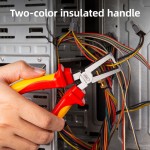 DELI απογυμνωτής καλωδίων ηλεκτρολόγου DL515006, αντιολισθητικές λαβές, ρυθμιζόμενος, VDE 1000V, 160mm Πένσες