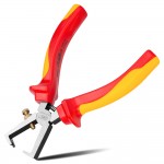 DELI απογυμνωτής καλωδίων ηλεκτρολόγου DL515006, αντιολισθητικές λαβές, ρυθμιζόμενος, VDE 1000V, 160mm Πένσες