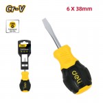 DELI κατσαβίδι ίσιο DL6360381N με αντιολισθητική λαβή, μαγνητικό, 6x38mm Κατσαβίδια