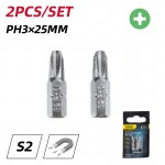 DELI σετ μύτες κατσαβιδιού DL251003, μαγνητικές, PH3x25mm, 2τμχ Κατσαβίδια