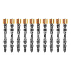 DELI σετ μύτες κατσαβιδιού DL255065 για δραπανοκατσάβιδο, διπλή κεφαλή, PH2x65mm, με μαγνητικό ring, 10τμχ Κατσαβίδια