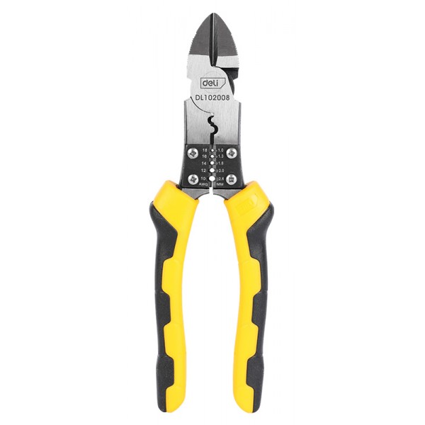 DELI πλαγιοκόφτης/απογυμνωτής καλωδίων DL102008, 1.0~2.6mm, 200mm Πένσες