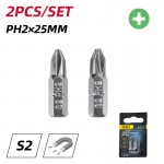 DELI σετ μύτες κατσαβιδιού DL251002, μαγνητικές, PH2x25mm, 2τμχ Κατσαβίδια