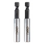 DELI σετ αντάπτορες μύτης κατσαβιδιού DL106002 για δραπανοκατσάβιδο, εξάγωνη υποδοχή, 60mm, 2τμχ Κατσαβίδια