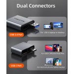 CABLETIME card reader CT-ACCD3-AG για SD & micro SD, USB 3.0, 5Gbps, γκρι USB Hubs - Card Readers