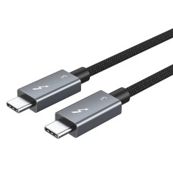 CABLETIME καλώδιο USB-C σε USB-C CT-C160-U31-TB3, 100W, 40Gbps, 4K/60Hz, 0.5m, μαύρο USB-C (Type-C)