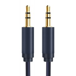CABLETIME καλώδιο ήχου 3.5mm CT-AV301-H11G, gold plated, 1m, μπλε Ήχος