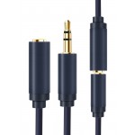 CABLETIME καλώδιο προέκτασης ήχου 3.5mm CT-AV302-H11G, gold plated, 3m, μπλε Ήχος