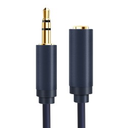 CABLETIME καλώδιο προέκτασης ήχου 3.5mm CT-AV302-H11G, gold plated, 3m, μπλε Ήχος