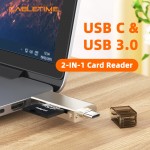 CABLETIME card reader CT-ACMCD2-ZG για SD & micro SD, USB/USB-C σύνδεση, 5Gbps, γκρι USB Hubs - Card Readers