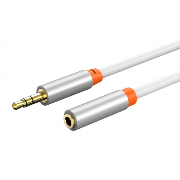 CABLETIME καλώδιο προέκτασης ήχου 3.5mm CT-AV311-P12G, gold plated, 3m, λευκό Ήχος