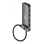 GOOBAY USB hub 76565, 4x θυρών, USB 3.2, 10Gbps, USB-C σύνδεση, γκρι USB Hubs - Card Readers
