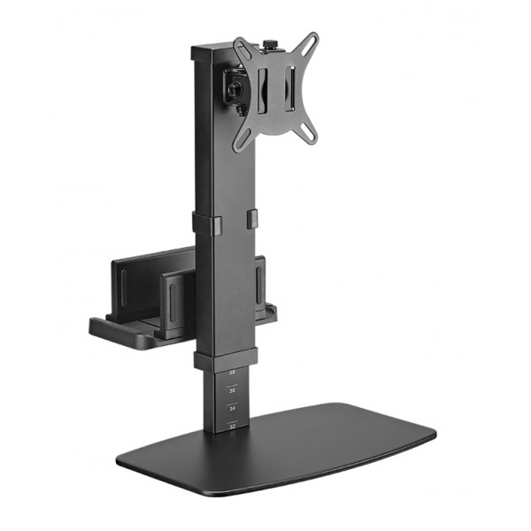 POWERTECH βάση γραφείου οθόνης PT-1449 με βάση mini PC, 17-32", έως 8kg Βάσεις TV - Projectors - PC