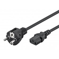 POWERTECH καλώδιο τροφοδοσίας Η/Υ & οθόνης P002, 3x0.75mm², 1.5m, μαύρο Τροφοδοσία