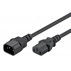 POWERTECH καλώδιο τροφοδοσίας προεκταση CAB-P004 3x 0.75mm², 1.5m, μαύρο Τροφοδοσία