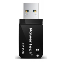 POWERTECH ασύρματος USB αντάπτορας δικτύου PT-1450, 1300Mbps dual band WiFi Κάρτες Δικτύου - USB Dongles