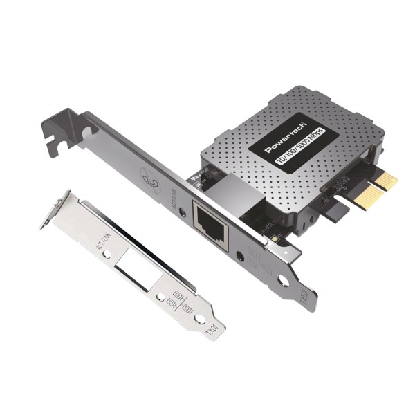 POWERTECH κάρτα επέκτασης δικτύου PCIe σε RJ45 PT-1453, 1000Mbps Κάρτες Δικτύου - USB Dongles