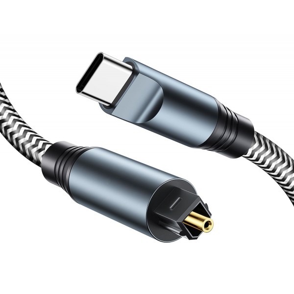 POWERTECH καλώδιο ήχου USB-C σε Toslink CAB-UC091, 1m, γκρι USB-C (Type-C)