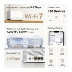 MERCUSYS Whole Home Mesh Wi-Fi 7 System Halo H27BE, 3.6Gbps Dual Band, 3τμχ, V.1.0 Access Points