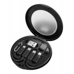 POWERTECH all in one κιτ φόρτισης με καλώδιο & αντάπτορες CAB-U161, 60W, 30cm, μαύρο USB-C (Type-C)