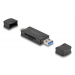 DELOCK card reader 91020 για SD & micro SD, USB/USB-C σύνδεση, 5Gbps, μαύρο USB Hubs - Card Readers