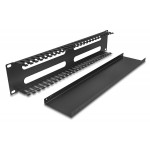 DELOCK cable management 81559 για rack 19"/2U, μεταλλικό, μαύρο Καμπίνες - Rack