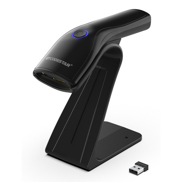 GTCODESTAR barcode scanner X-9200L με βάση, 1D & 2D, ενσύρματο & ασύρματο, Bluetooth, 800mAh, μαύρο POS-Barcode Scanners