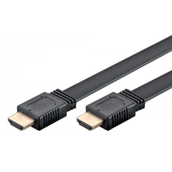 GOOBAY καλώδιο HDMI 77133 με Ethernet, flat, 8K/60Hz, 48 Gbps, 1m, μαύρο Εικόνα