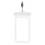 USAMS αδιάβροχη θήκη smartphone US-YD011, έως 7", IPX8, λευκή Θήκες