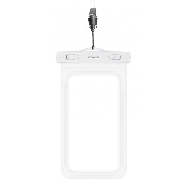 USAMS αδιάβροχη θήκη smartphone US-YD011, έως 7", IPX8, λευκή Θήκες