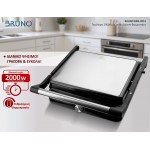 BRUNO γκριλιέρα BRN-0251, 2000W, με ρυθμιζόμενο θερμοστάτη, inox-μαύρη Συσκευές Ψησίματος-Μαγειρέματος