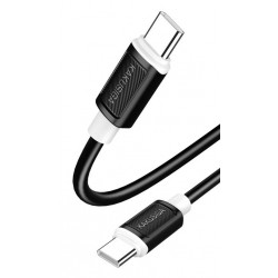 KAKUSIGA καλώδιο USB-C σε USB-C KSC-998, σιλικόνης, 100W, 480Mbps, 1m, μαύρο USB-C (Type-C)