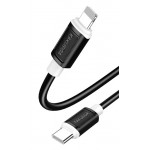 KAKUSIGA καλώδιο Lightning σε USB-C KSC-998, σιλικόνης, 30W, 480Mbps, 1m, μαύρο USB-C (Type-C)