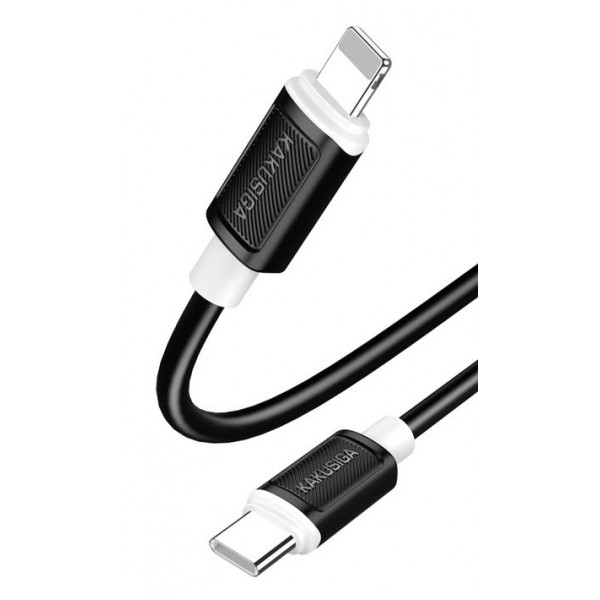 KAKUSIGA καλώδιο Lightning σε USB-C KSC-998, σιλικόνης, 30W, 480Mbps, 1m, μαύρο USB-C (Type-C)