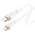 KAKUSIGA καλώδιο USB-C σε USB-C KSC-995, σιλικόνης, 100W, 480Mbps, 1m, λευκό USB-C (Type-C)