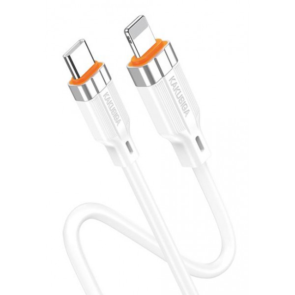 KAKUSIGA καλώδιο Lightning σε USB-C KSC-995, σιλικόνης, 30W, 480Mbps, 1m, λευκό USB-C (Type-C)