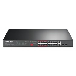 MERCUSYS rackmount switch MS118CP, 16x 10/100Mbps PoE+ & 2x Gigabit θύρες, UN/1.0 Switches