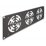DELOCK κάλυμμα για 3x 120mm ανεμιστήρες 66747 για rack 19"/3U, μεταλλικό, μαύρο Καμπίνες - Rack